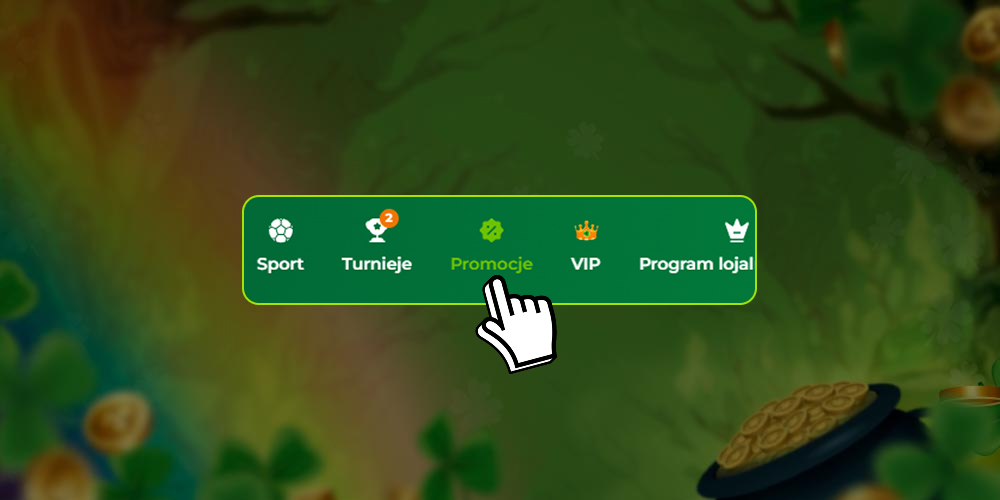 Sekcja poświęcona bonusom na stronie kasyna.