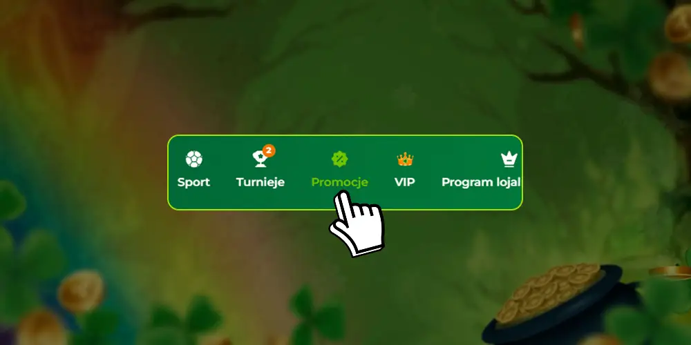 Sekcja poświęcona bonusom na stronie kasyna.