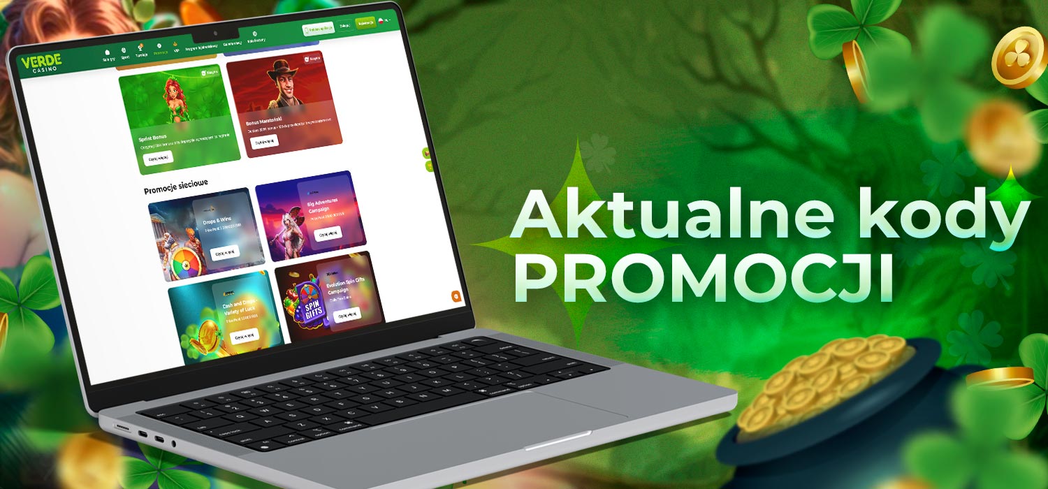 Wyszukiwanie aktualnego kodu promocyjnego na stronie kasyna.