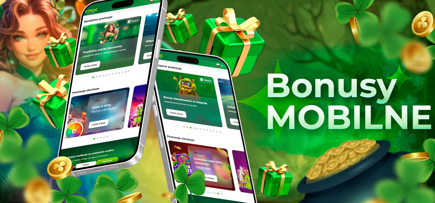 Mobilne bonusy dla graczy kasyna VerdeCasino.