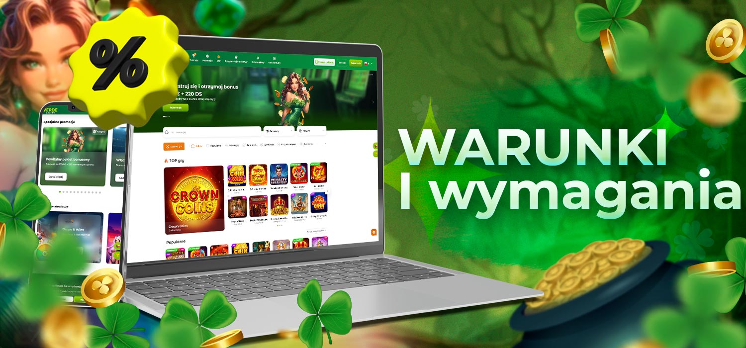 Główne bonusy i promocje Verde Casino.