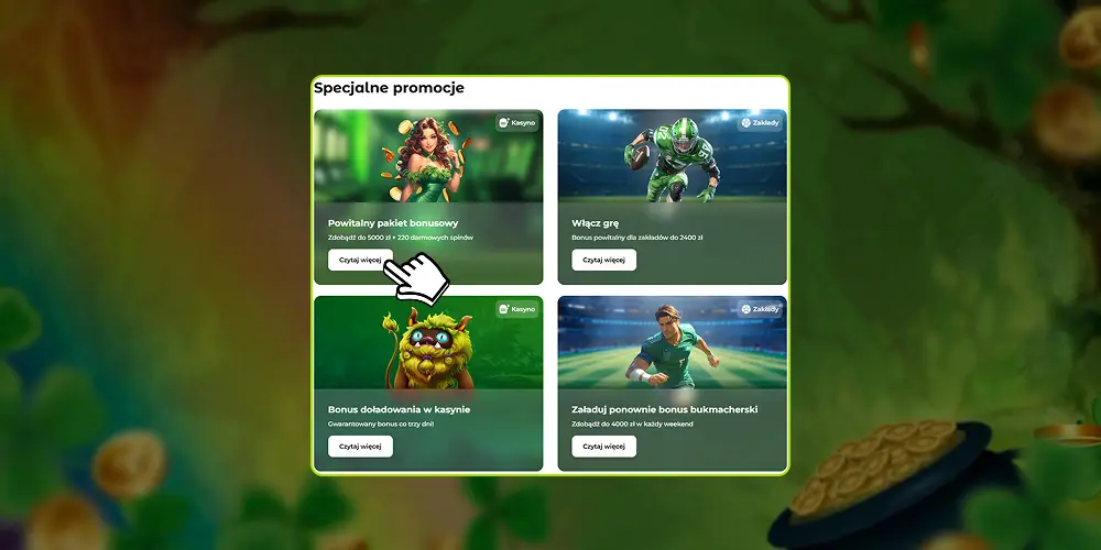 Wybór przyjemnego bonusu dla graczy.