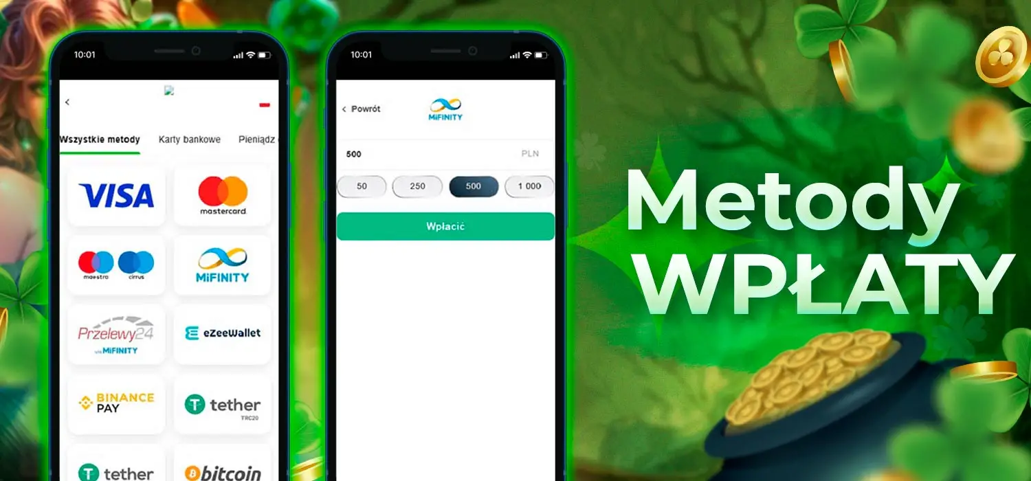 Różne możliwości wypłaty pieniędzy.