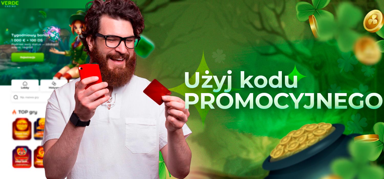 Prawidłowe wykorzystanie kodu promocyjnego na stronie Verde Casino.